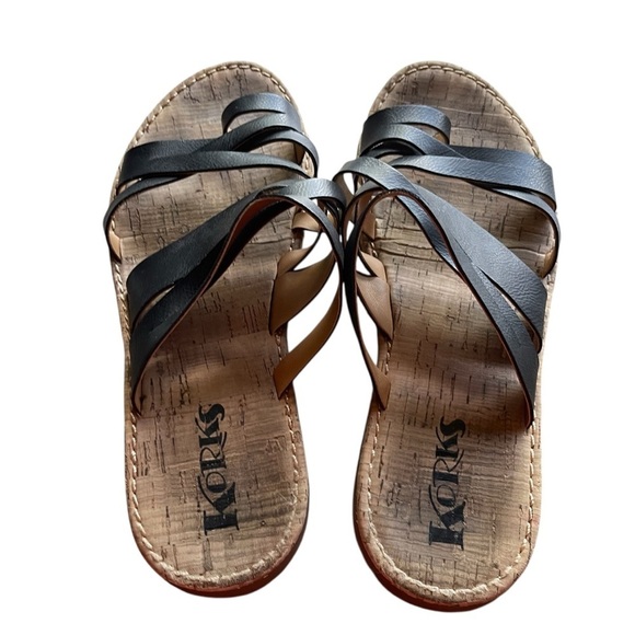 KORKS Clemmons Black Strappy Sandals - Picture 3 of 5